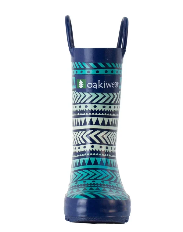 Tribal Loop Handle Rubber Rain Boots - Image 5