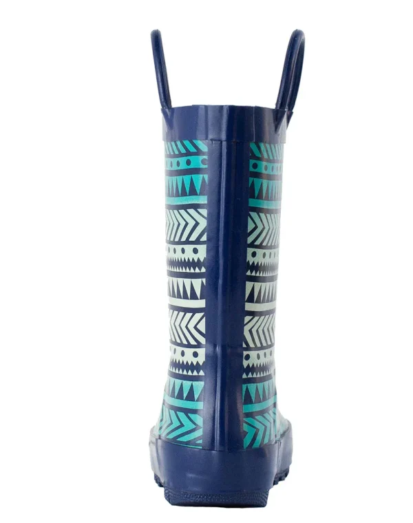 Tribal Loop Handle Rubber Rain Boots - Image 6
