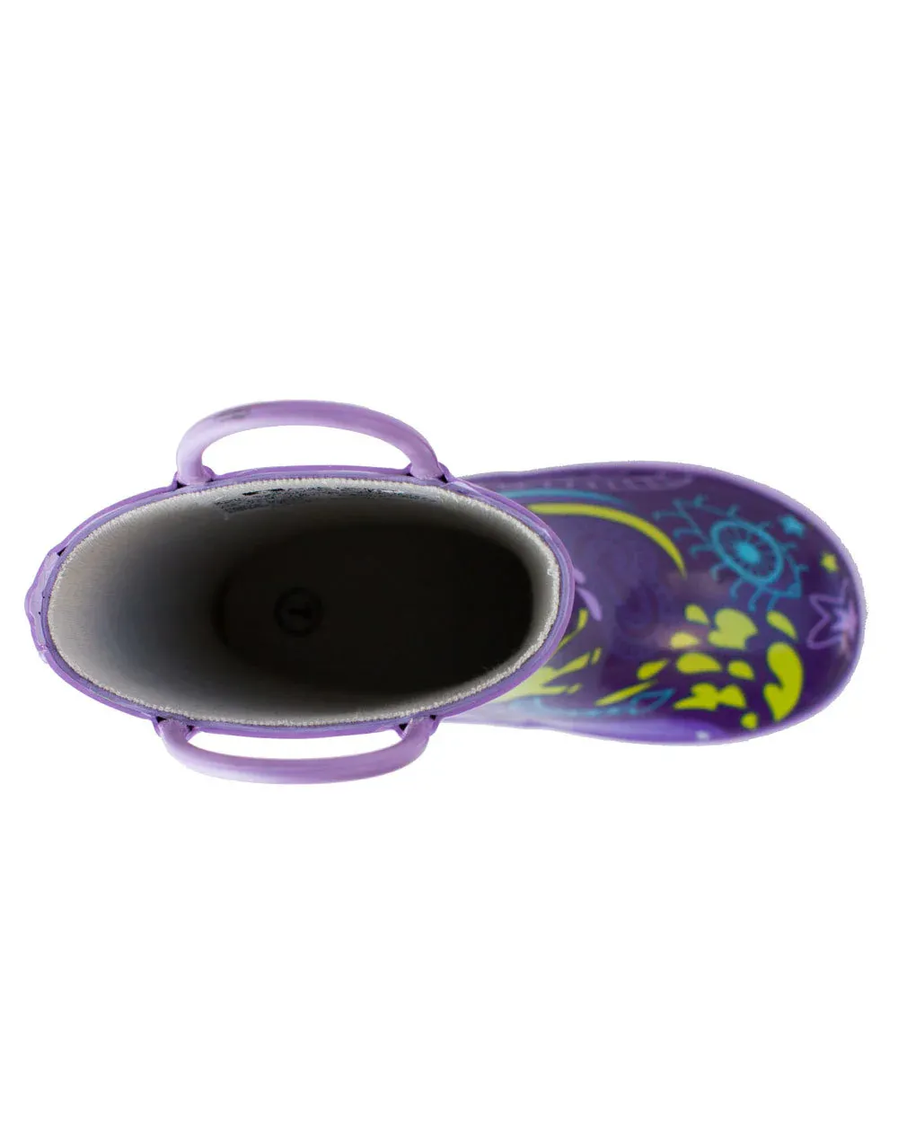 Purple Unicorn Loop Handle Rubber Rain Boots - Image 3