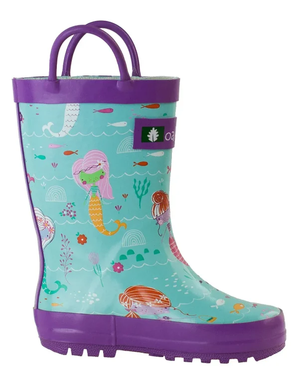 Mermaids Loop Handle Rubber Rain Boots - Image 2