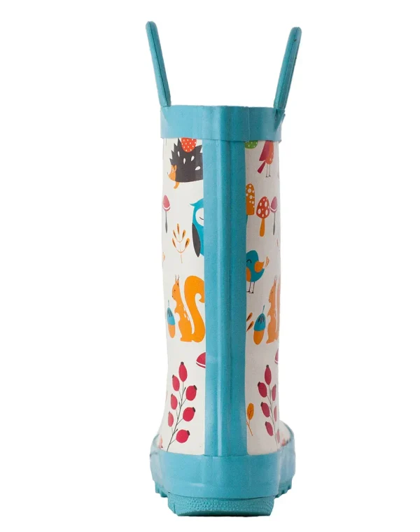 Forest Animals Loop Handle Rubber Rain Boots - Image 6