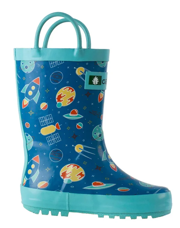 Outer Space Loop Handle Rubber Rain Boots - Image 2