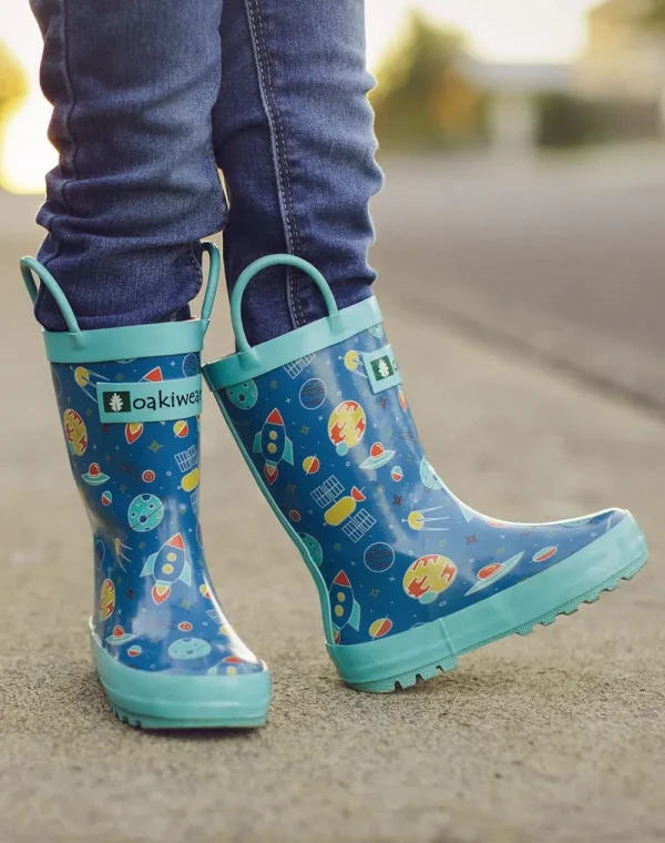 Outer Space Loop Handle Rubber Rain Boots - Image 7