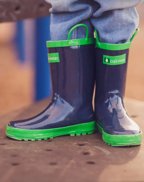 Loop Handle Boots, Navy & Green (Kids') - Image 7