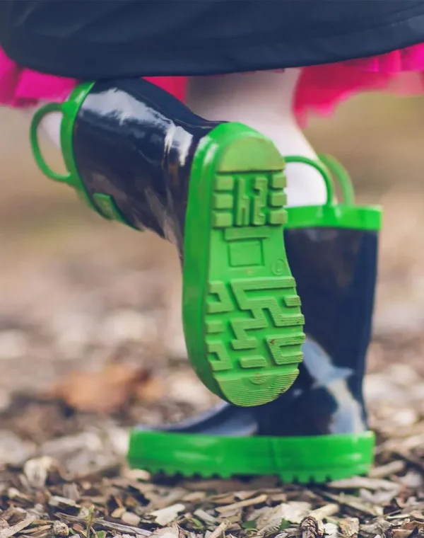 Loop Handle Boots, Navy & Green (Kids') - Image 8