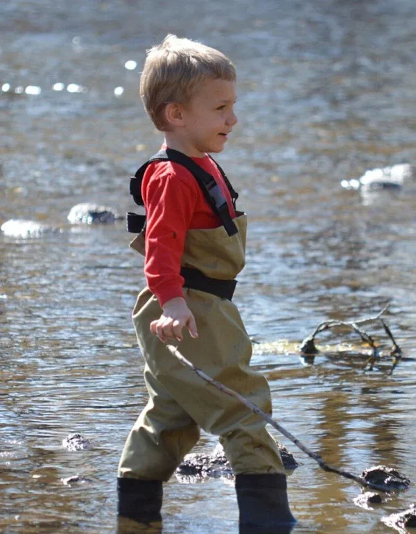 Children's Breathable Waders, Tan - Image 3