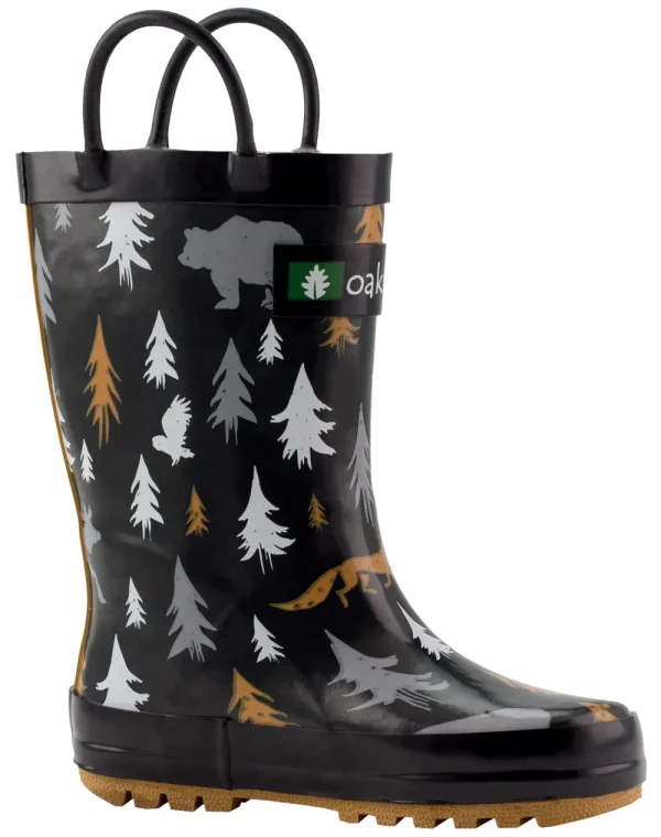 Wildlife Tracker Loop Handle Rubber Rain Boots - Image 2