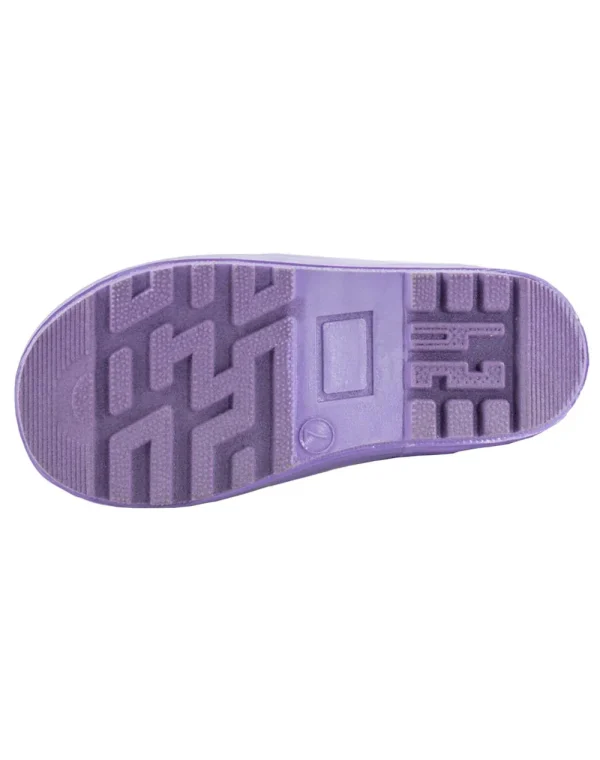 Purple Orchid Loop Handle Rubber Rain Boots - Image 4