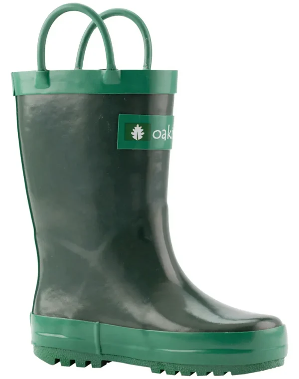 Nature Green Loop Handle Rubber Rain Boot - Image 2