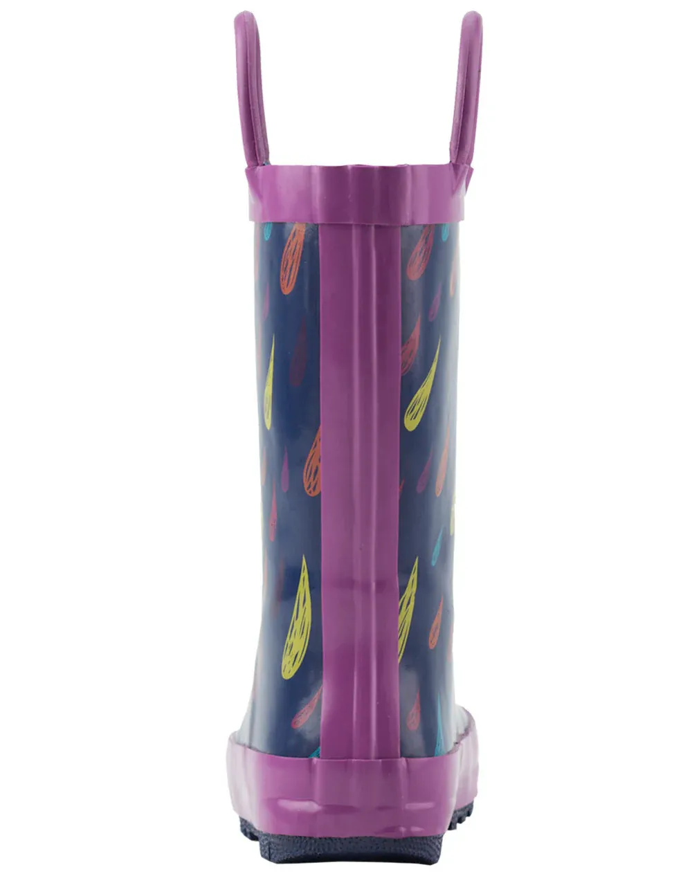Colorful Raindrops Loop Handle Rubber Rain Boots - Image 4