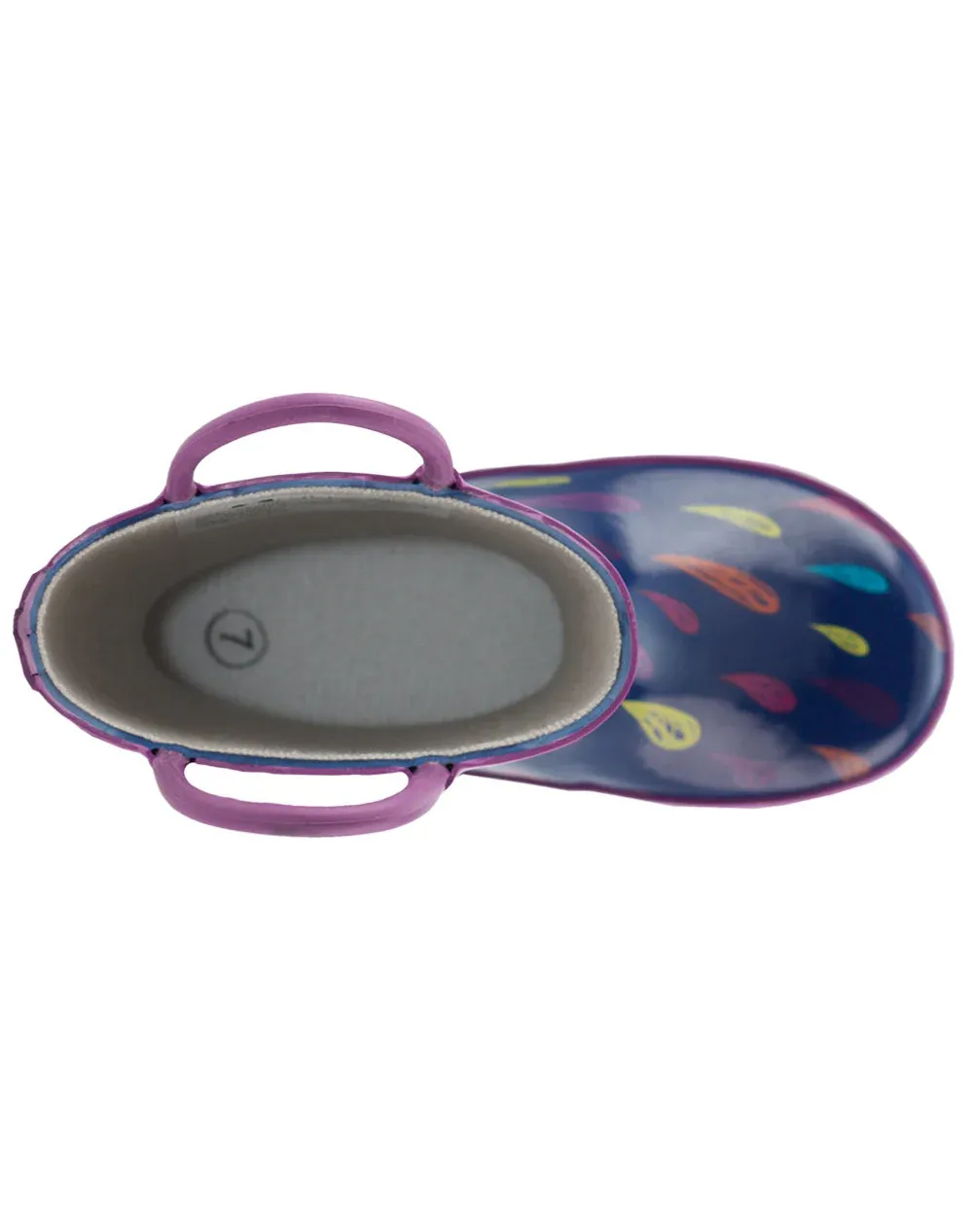 Colorful Raindrops Loop Handle Rubber Rain Boots - Image 5