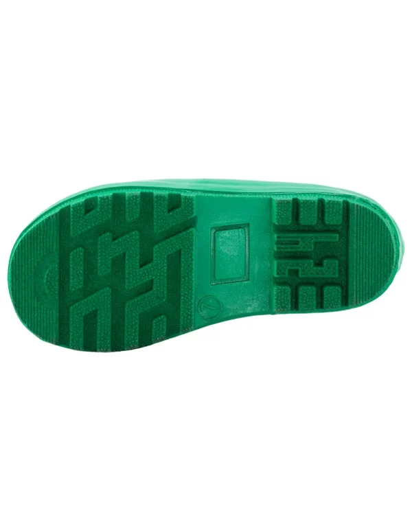 OAKI Blue, Green & White Stripes Loop Handle Rubber Rain Boots - Image 4