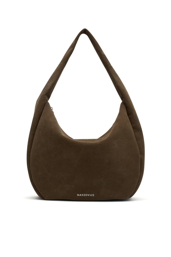 THE ZOE COCOA SUEDE BAG