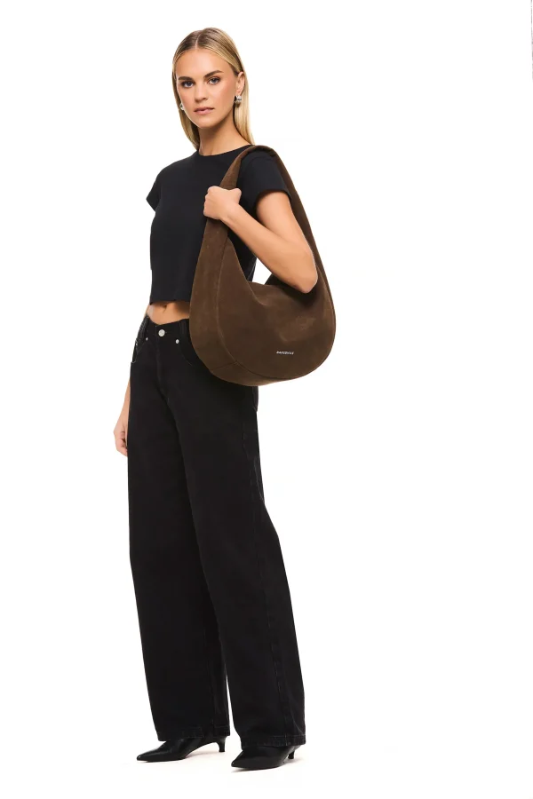 THE ZOE COCOA SUEDE BAG - Image 3